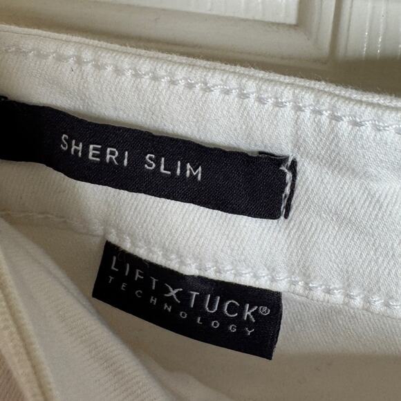 Not Your Daughters Jeans‎ NYDJ Sheri Slim Ankle Jeans Side Slits Optic White 22W - Picture 10 of 13